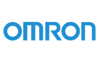 a imagem mostra o logotipo da marca parceira, omron.